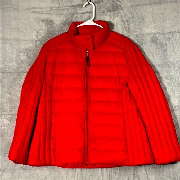 Tommy Hilfiger Red Down Packable Puffer Lightweight Jacket Size XL - Picture 1 of 11